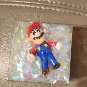 Mario Glass Figurine with Signature Red and Blue Outfit